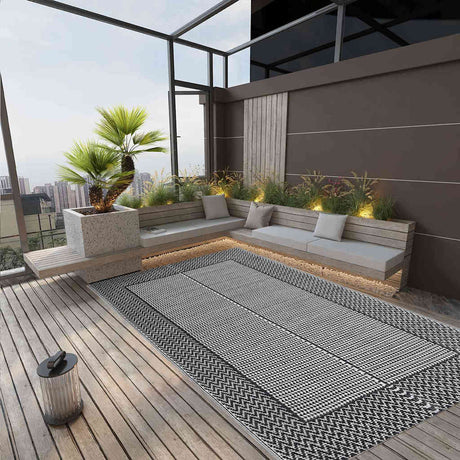 Vidaxl extérieur tapis arakil 190x290 cm pp gris