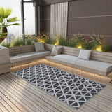Vidaxl extérieur tapis arakil 160x230 cm pp noir