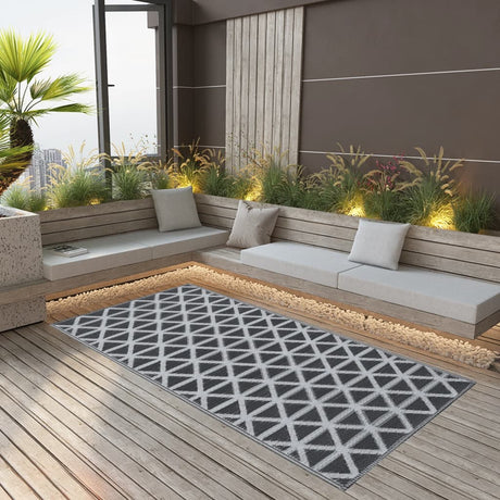 Vidaxl extérieur tapis arakil 160x230 cm pp noir