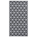 Vidaxl extérieur tapis aakil 190x290 cm pp noir