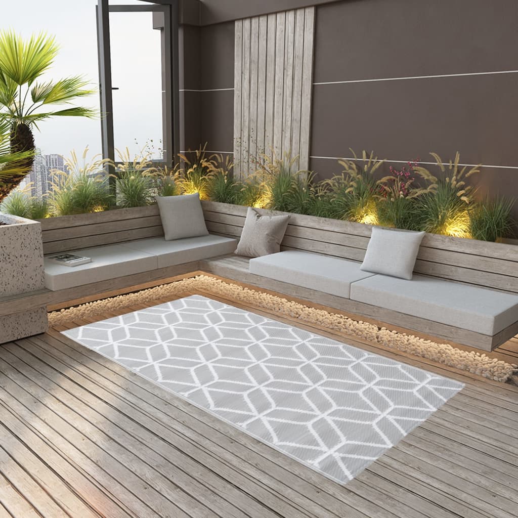 Vidaxl extérieur tapis arakil 160x230 cm pp gris