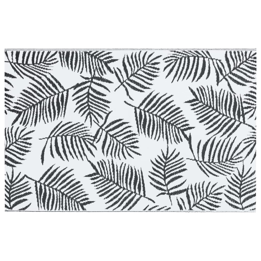 Vidaxl extérieur tapis Arakil 80x150 cm pp blanc et noir