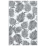 Vidaxl à l'extérieur du tapis Arakil 190x290 cm pp blanc et noir