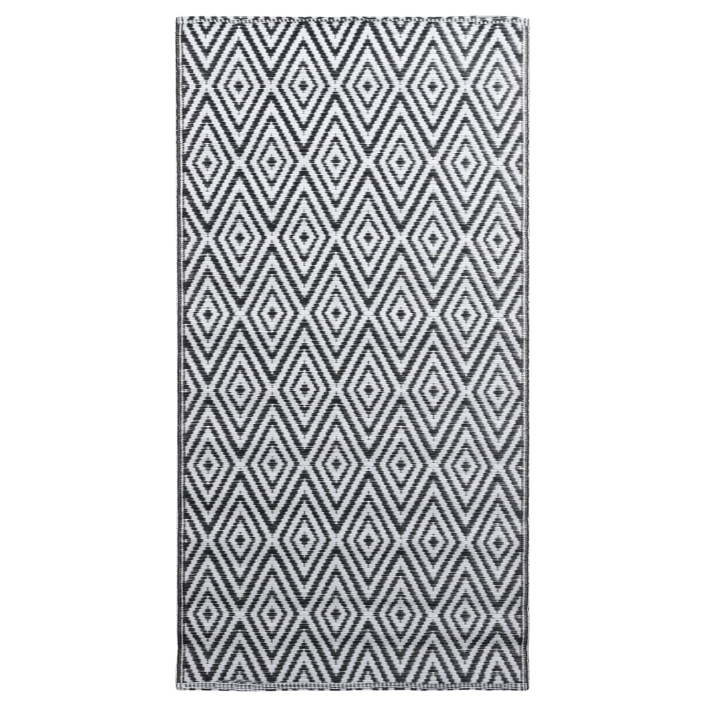 Vidaxl Outside Rug 80x150 cm PP White and Black