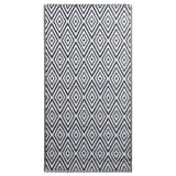 VIDAXL Outside Rug 80x150 cm pp weiß und schwarz