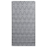 Vidaxl à l'extérieur du tapis Arakil 120x180 cm pp blanc et noir