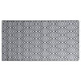 Vidaxl à l'extérieur du tapis Arakil 120x180 cm pp blanc et noir