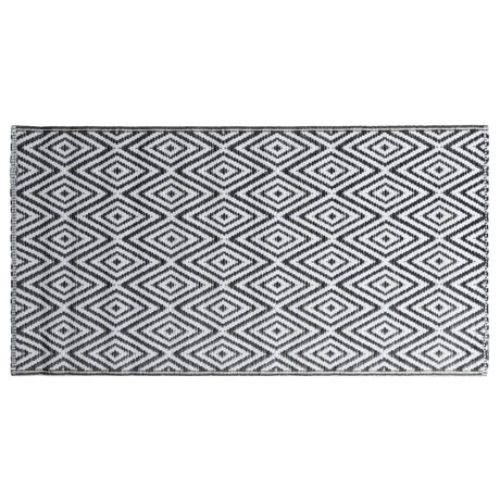 Vidaxl extérieur tapis arakil 160x230 cm pp blanc et noir