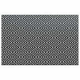 Vidaxl à l'extérieur du tapis Arakil 190x290 cm pp blanc et noir