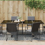 Vidaxl à l'extérieur du tapis Arakil 190x290 cm pp blanc et noir