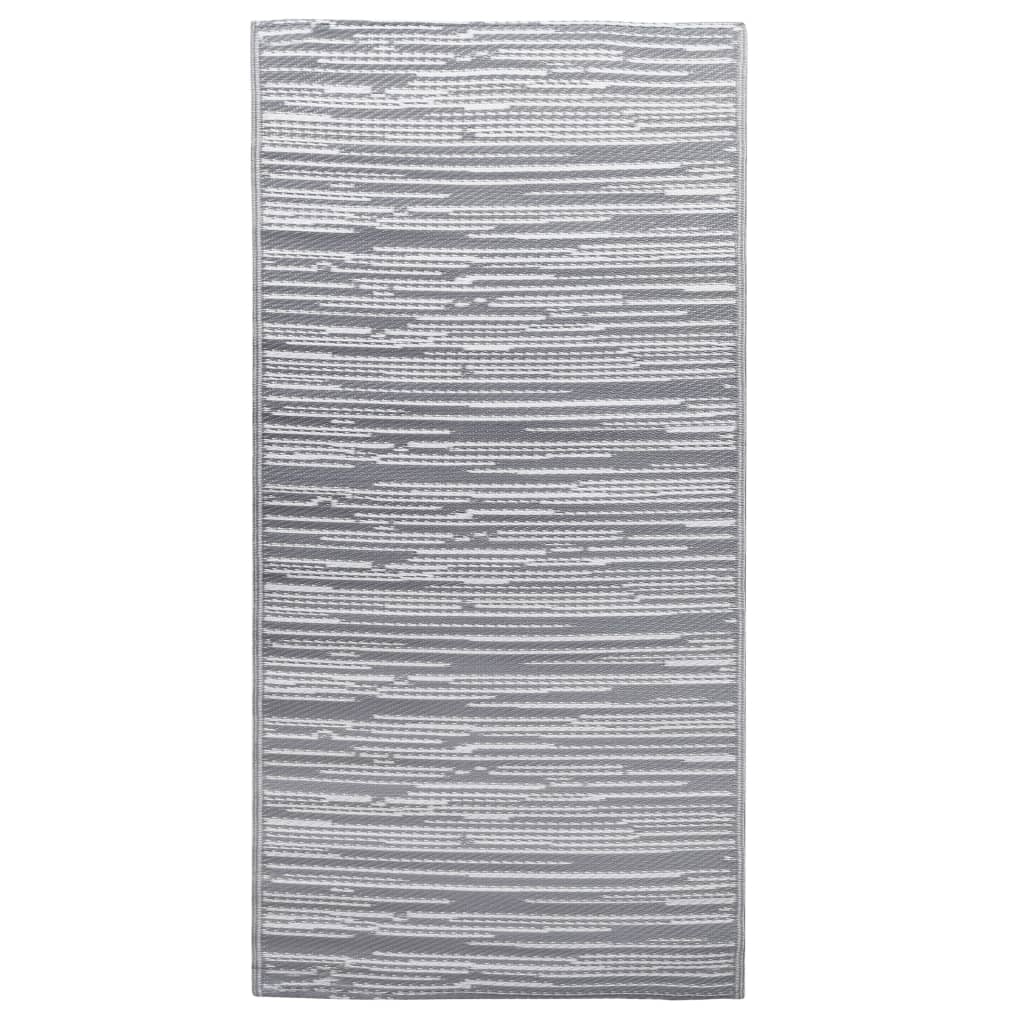 Vidaxl afuera de la alfombra Arakil 80x150 cm pp gris