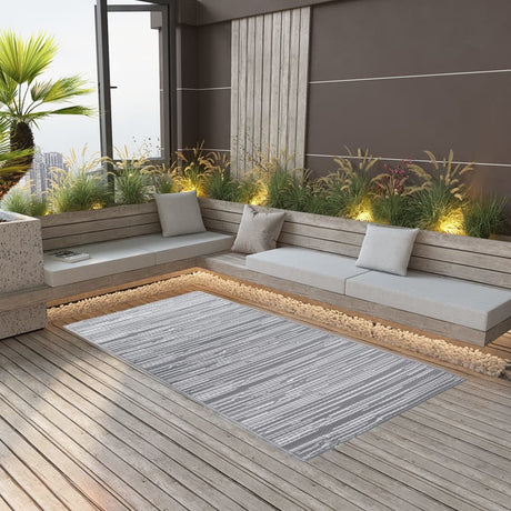 Vidaxl extérieur tapis arakil 160x230 cm pp gris