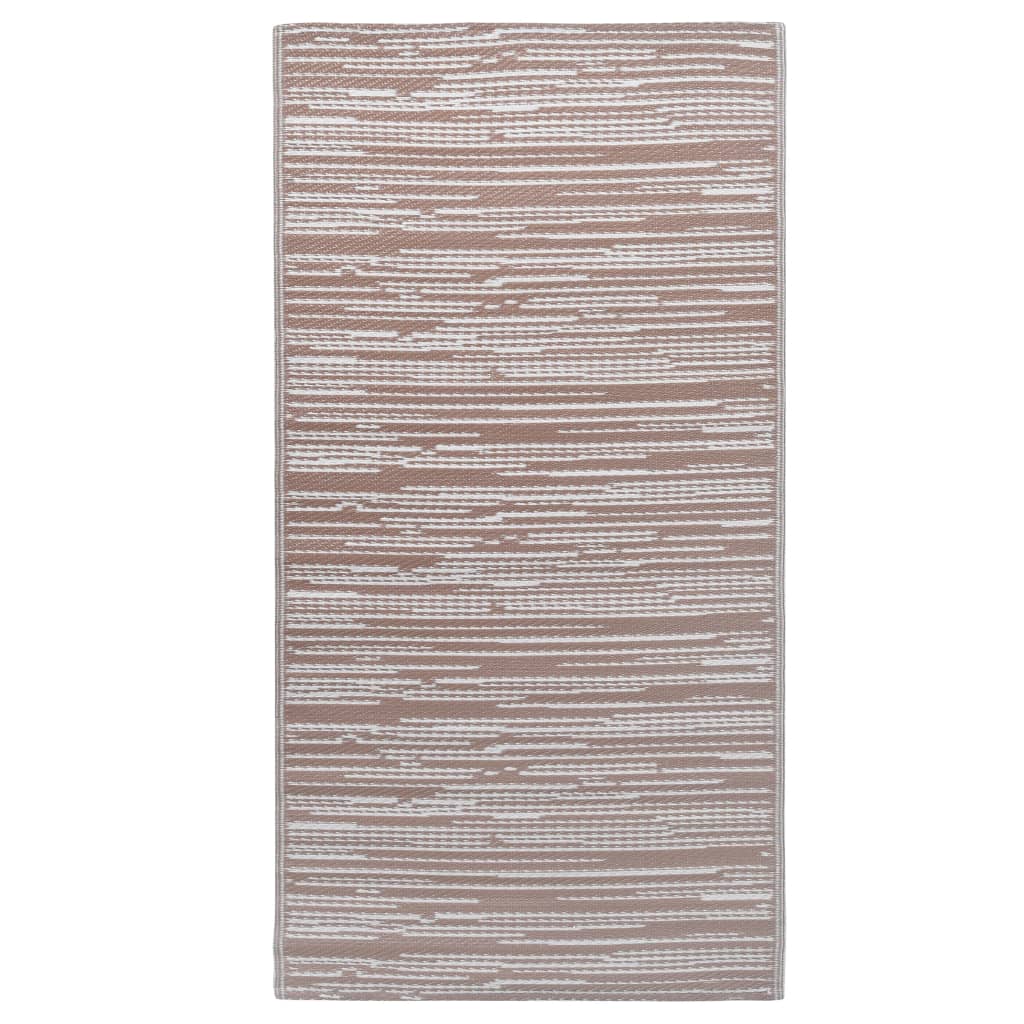 Vidaxl à l'extérieur du tapis aakil 80x150 cm pp marron