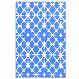 Vidaxl extérieur tapis Arakil 80x150 cm pp bleu et blanc