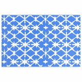Vidaxl extérieur tapis Arakil 80x150 cm pp bleu et blanc