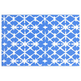 VidaXL outside rug arakil 190x290 cm pp blue and white