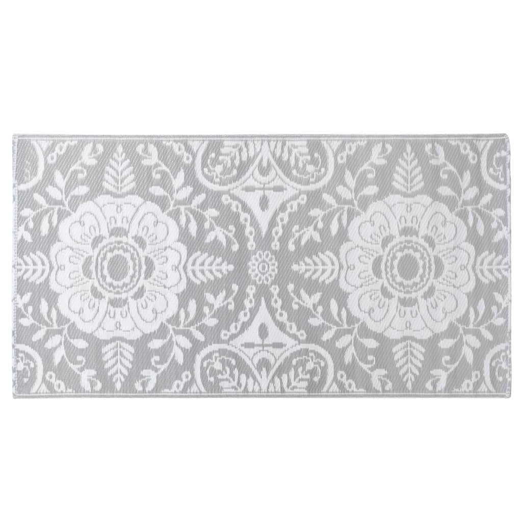 Vidaxl afuera de la alfombra Arakil 80x150 cm pp gris claro