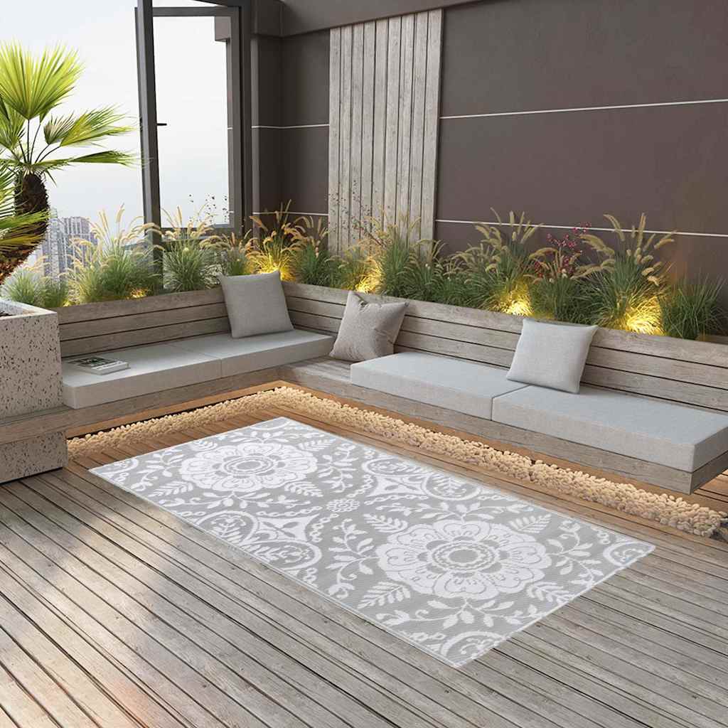 Vidaxl extérieur tapis Arakil 80x150 cm pp gris clair