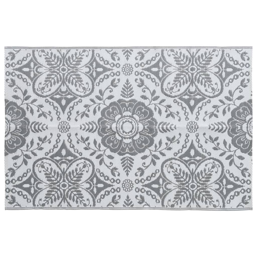 Vidaxl à l'extérieur du tapis 190x290 cm pp gris clair