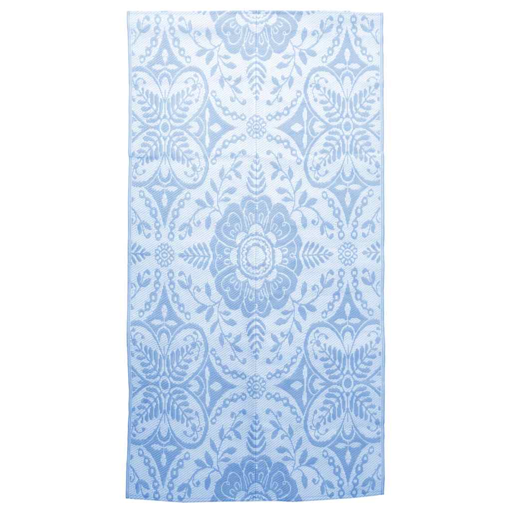 Vidaxl afuera de la alfombra Aakil 160x230 cm pp azul bebé