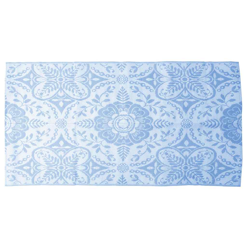 Vidaxl afuera de la alfombra Aakil 160x230 cm pp azul bebé