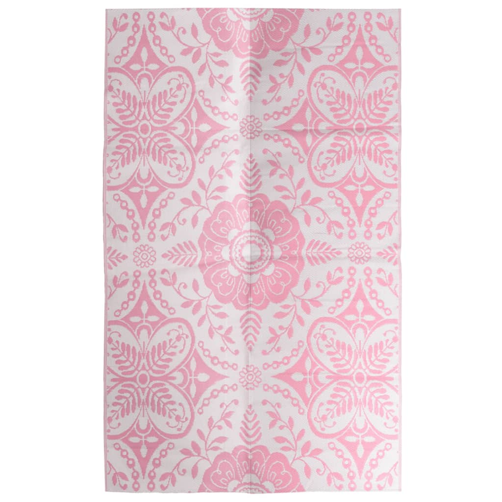 Vidaxl fuori tappeto 190x290 cm pp rosa