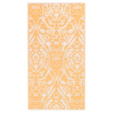 Vidaxl à l'extérieur du tapis Arakil 80x150 cm pp orange et blanc