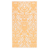 Vidaxl à l'extérieur du tapis Arakil 120x180 cm pp orange et blanc