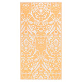 Vidaxl à l'extérieur du tapis Arakil 120x180 cm pp orange et blanc