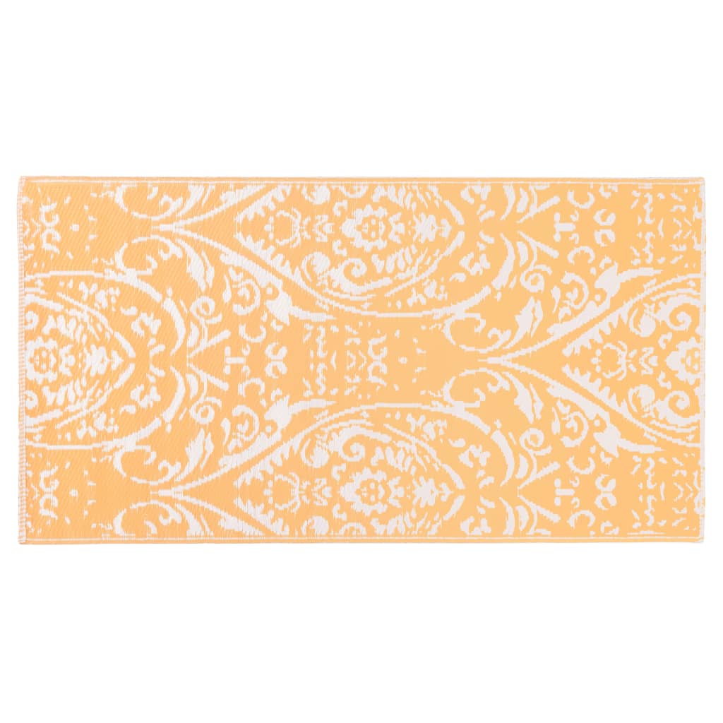 VidaXL outside rug Arakil 120x180 cm pp orange and white