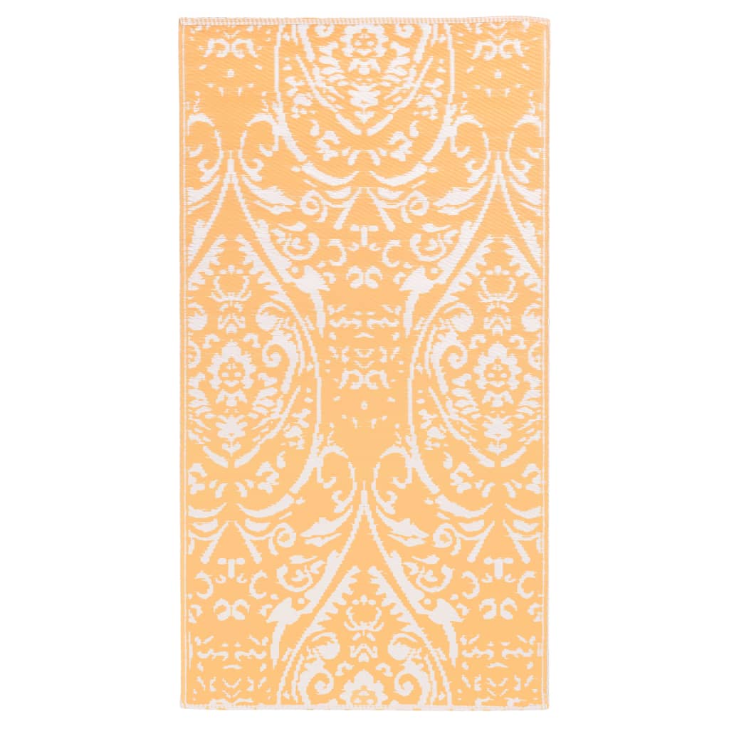 VidaXL outside rug arakil 160x230 cm pp orange and white