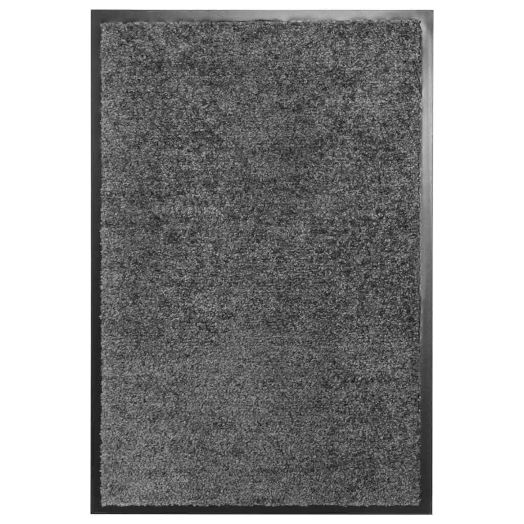 Vidaxl Doormat Washable 40x60 cm Antracitt