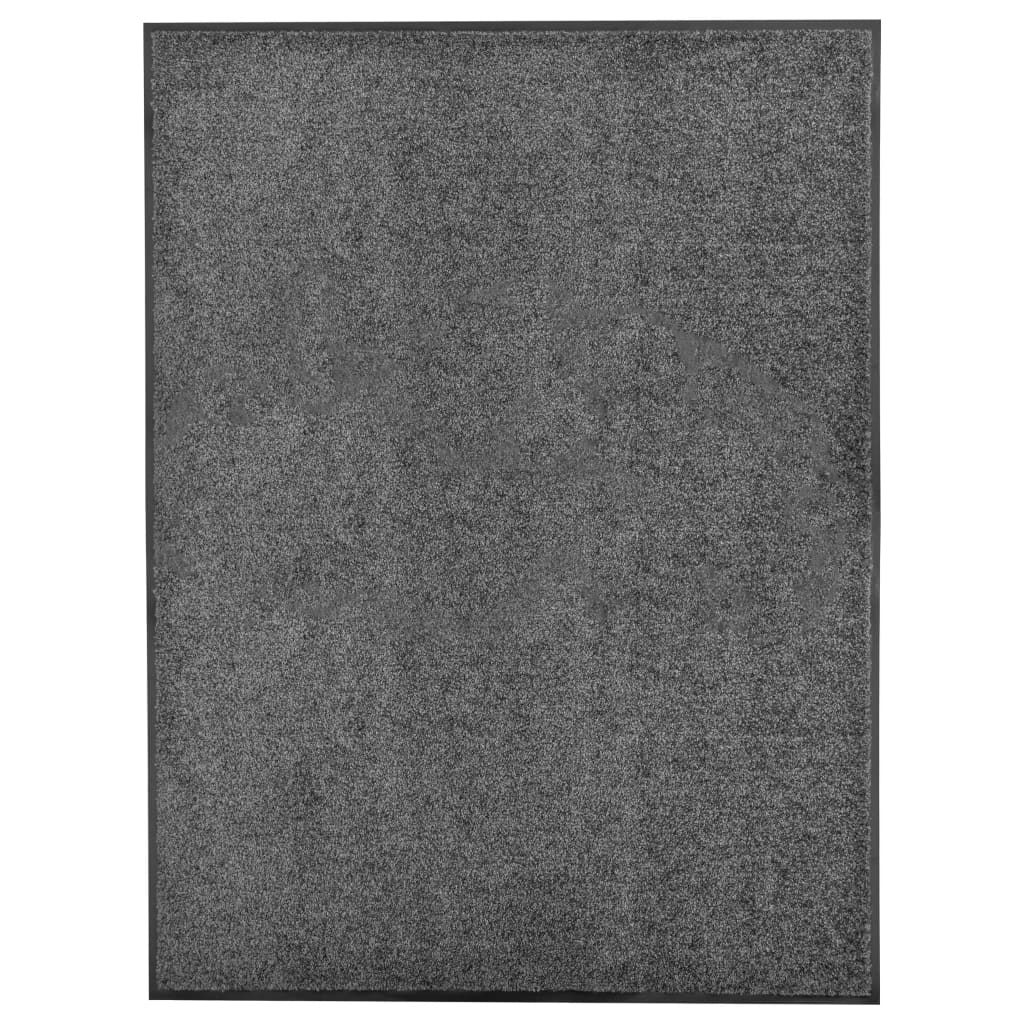 Vidaxl Doormat vaskbar 90x120 cm antracit