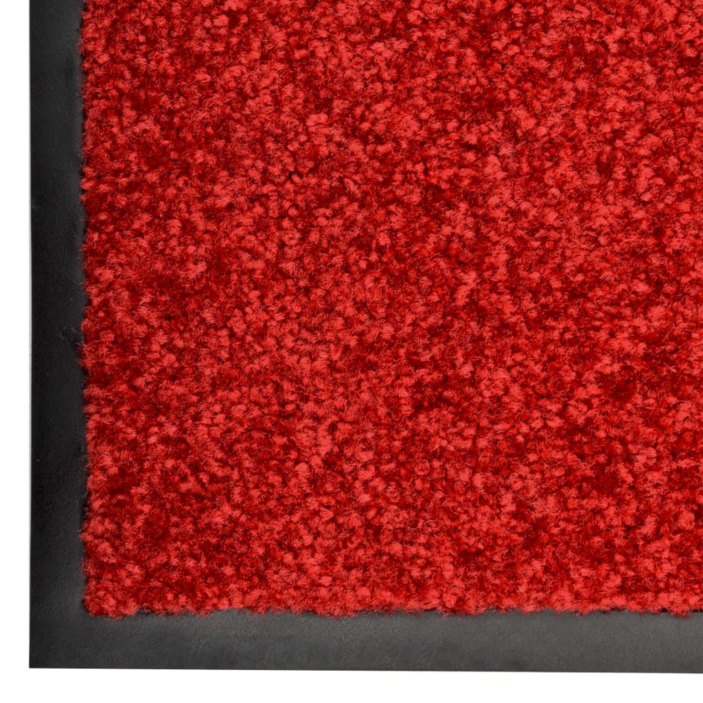 Vidaxl DOORMAT lavable 60x90 cm rouge