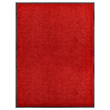 Vidaxl Doormat Washable 90x120 cm Red