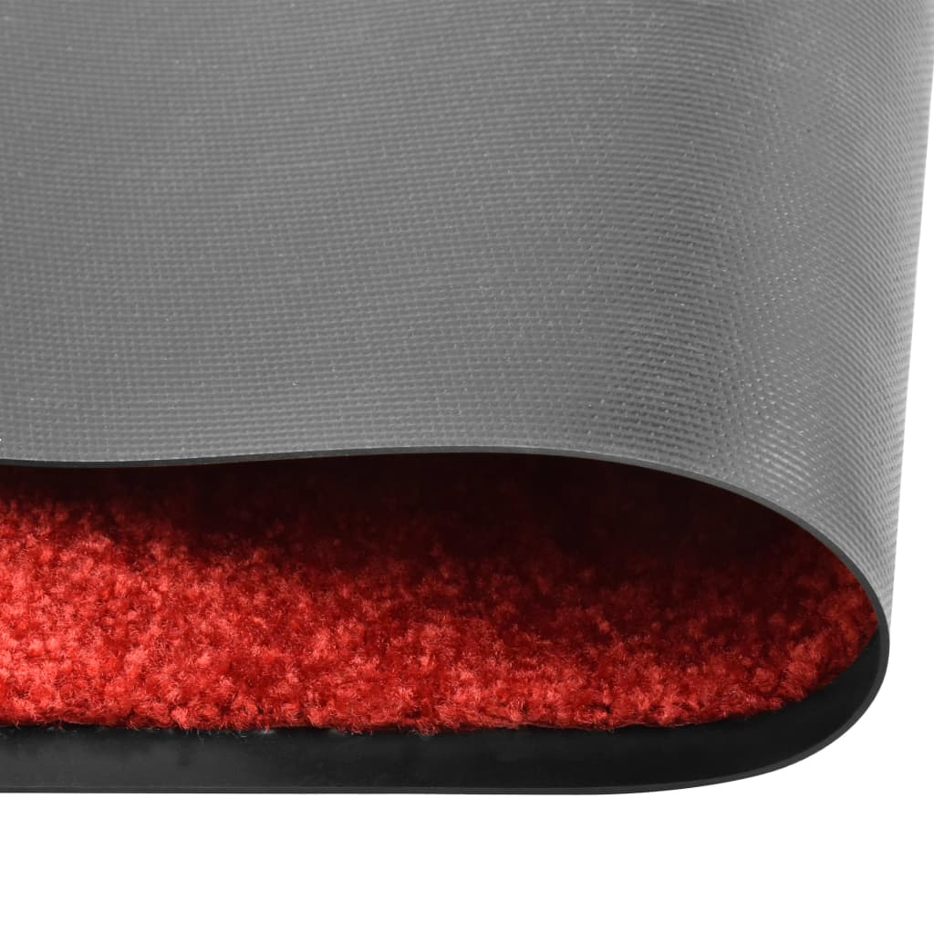 Vidaxl DOORMAT lavable 90x120 cm rouge