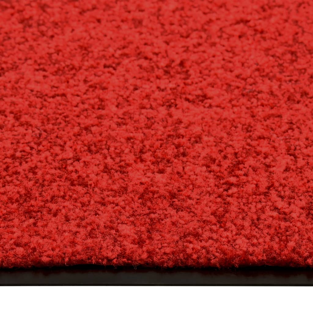 Vidaxl Doormat Washable 90x120 cm Red