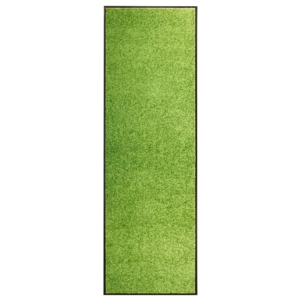 Vidaxl Doormat vaskbar 60x180 cm grøn