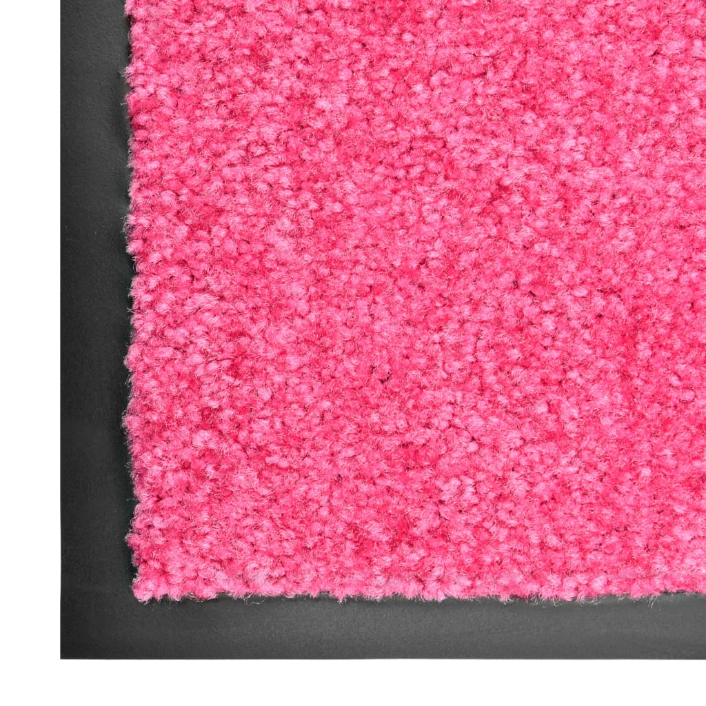 Vidaxl deurmat wasbaar 60x180 cm roze