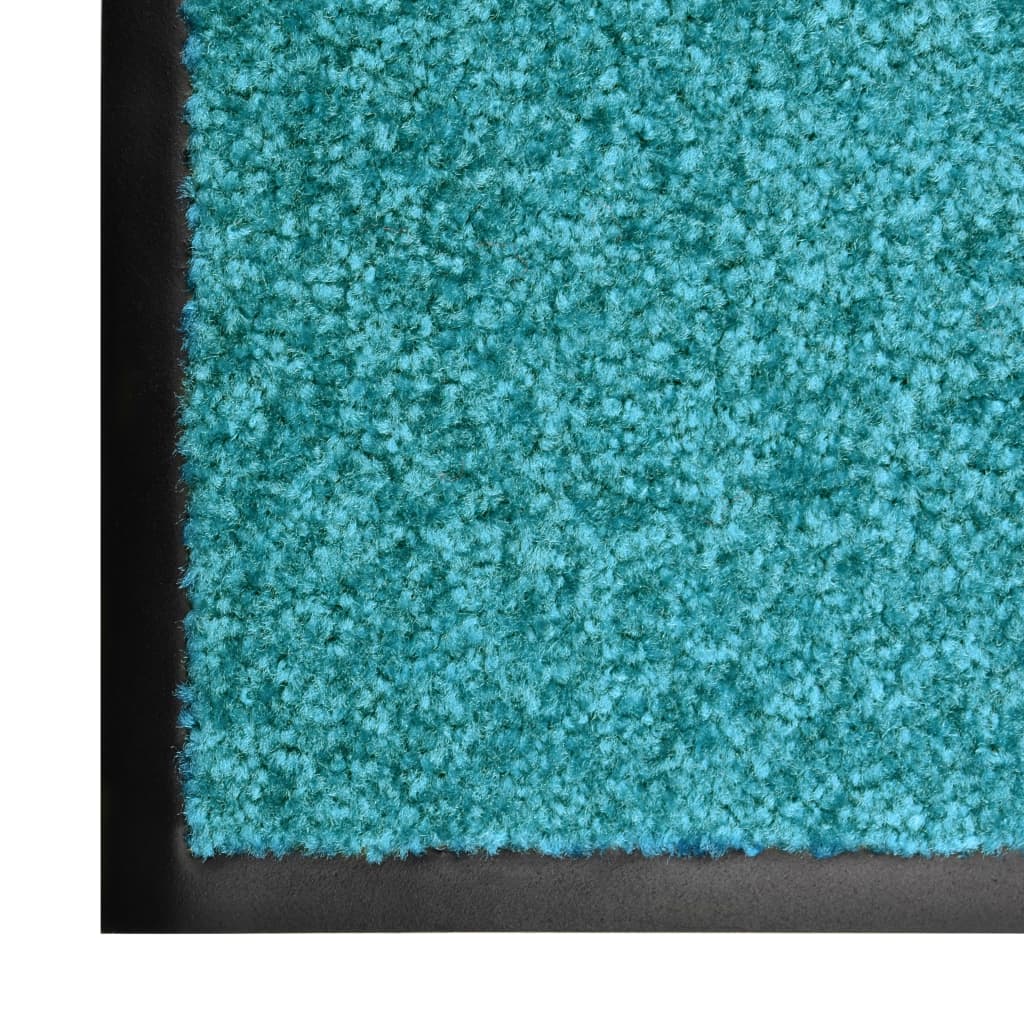 Vidaxl Doormat vaskbar 60x90 cm cyan