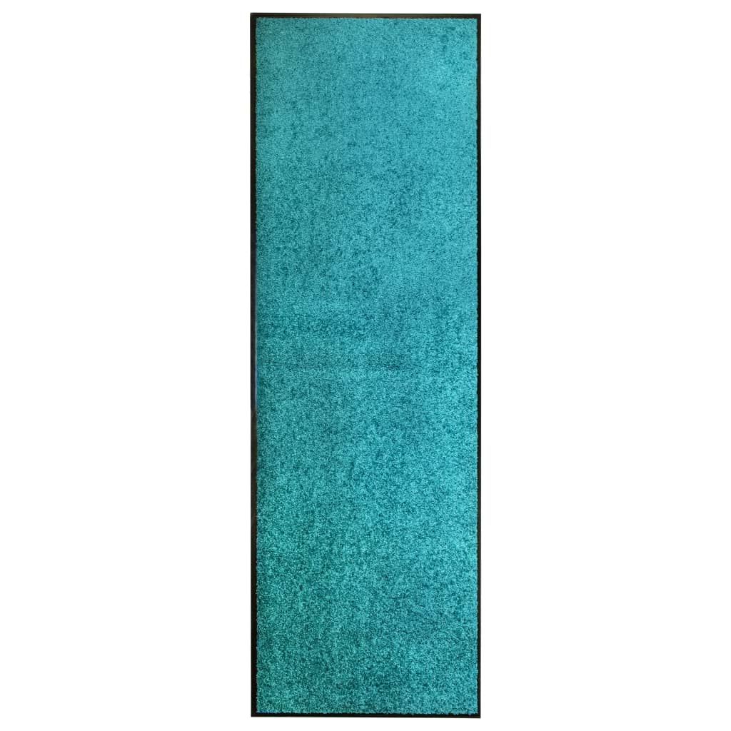 Vidaxl Doormat washable 60x180 cm Cyan