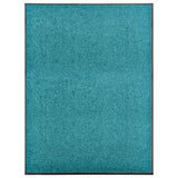 Vidaxl Doormat vaskbar 90x120 cm cyan