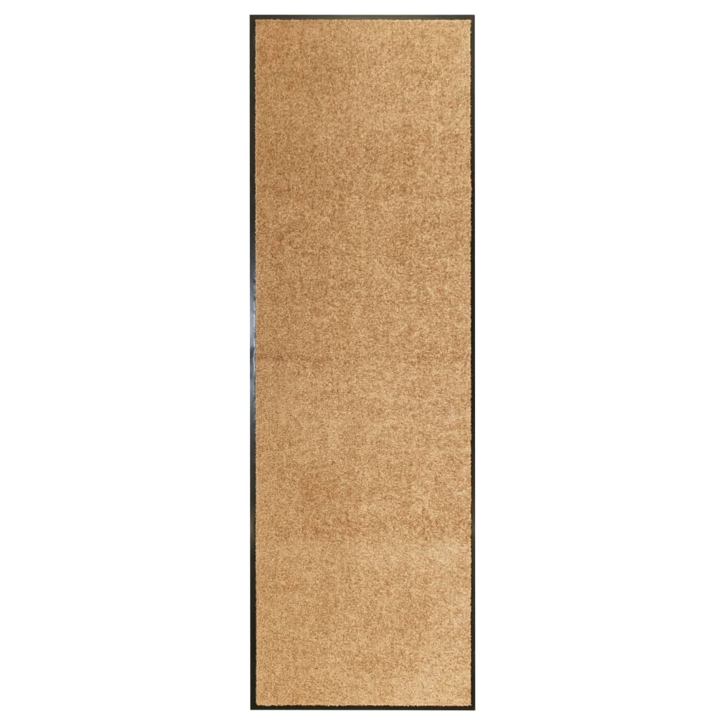 Crème Vidaxl DOORMAT lavable 60x180 cm