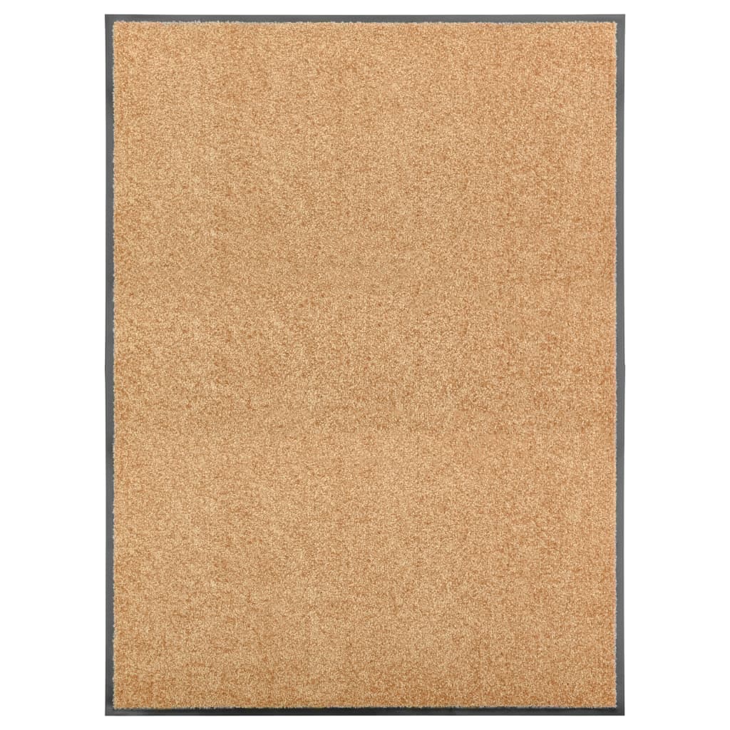 VIDAXL PORTOMAT WASSABLE 90x120 cm Creme