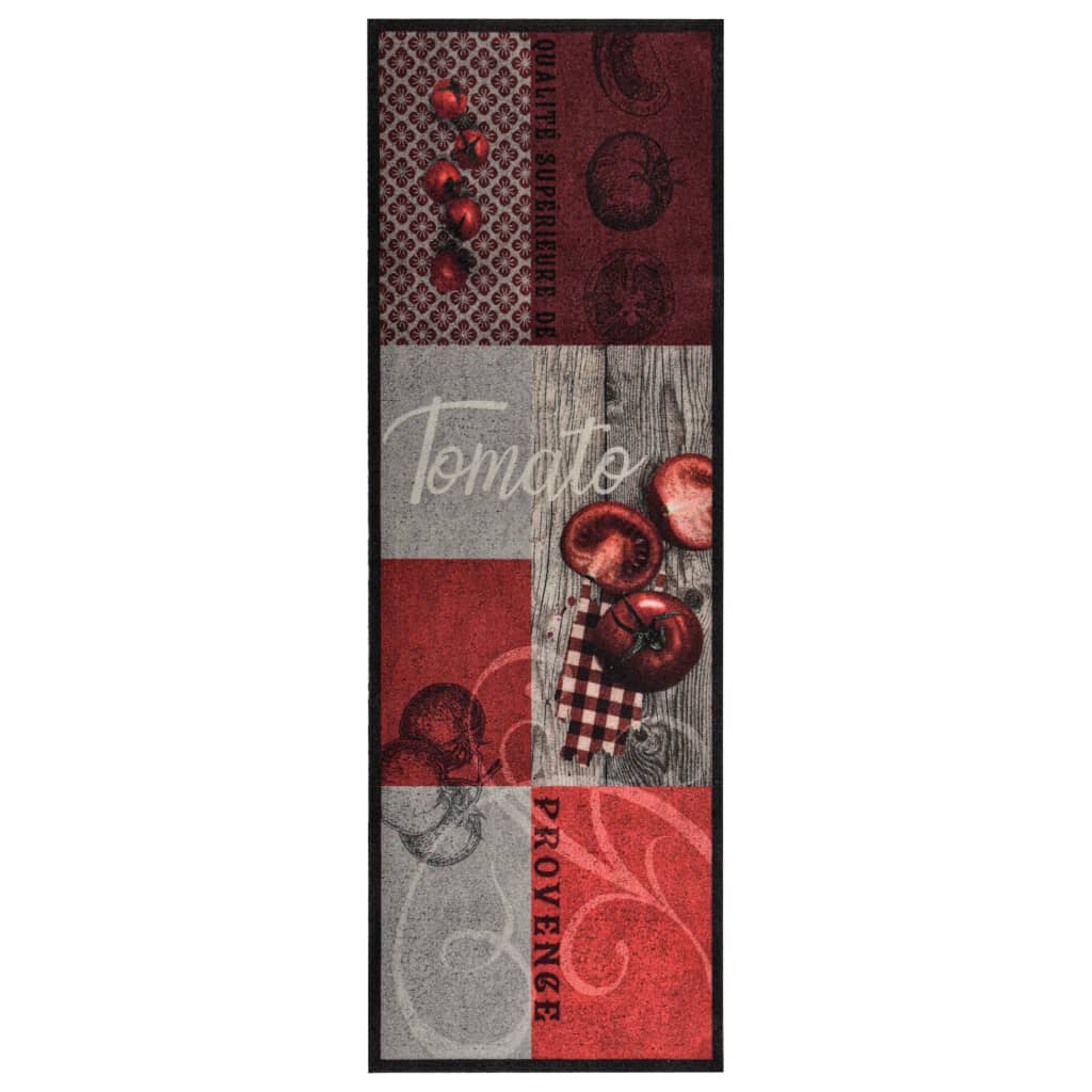 Vidaxl Kitchen mat washable Tomato 60x180 cm