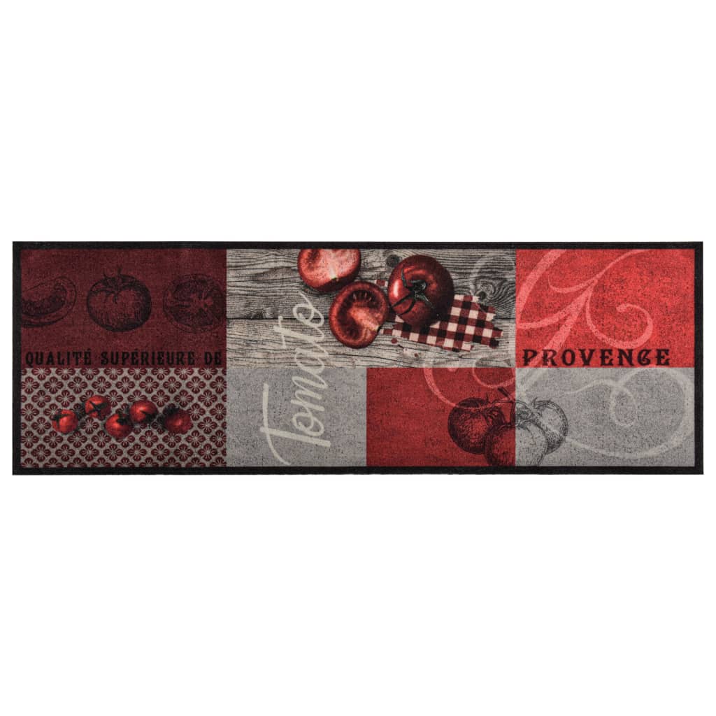 Vidaxl Kitchen mat washable Tomato 60x180 cm