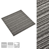 Vidaxl Carpet tiles 20 st 5 m² 50x50 cm Striped Anthracite