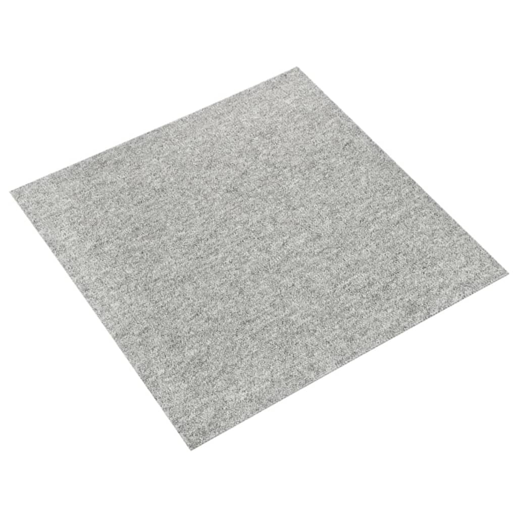 Baldosas de alfombra Vidaxl 20 st 5 m² 50x50 cm de gris claro