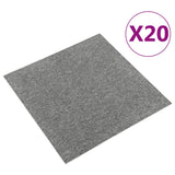 Vidaxl teppefliser 20 st 5 m² 50x50 cm grå