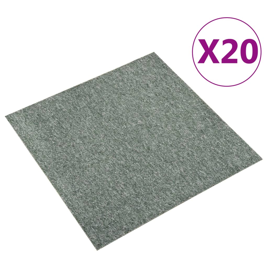 Vidaxl Teppech Fliesen 20 st 5 m² 50x50 cm gréng